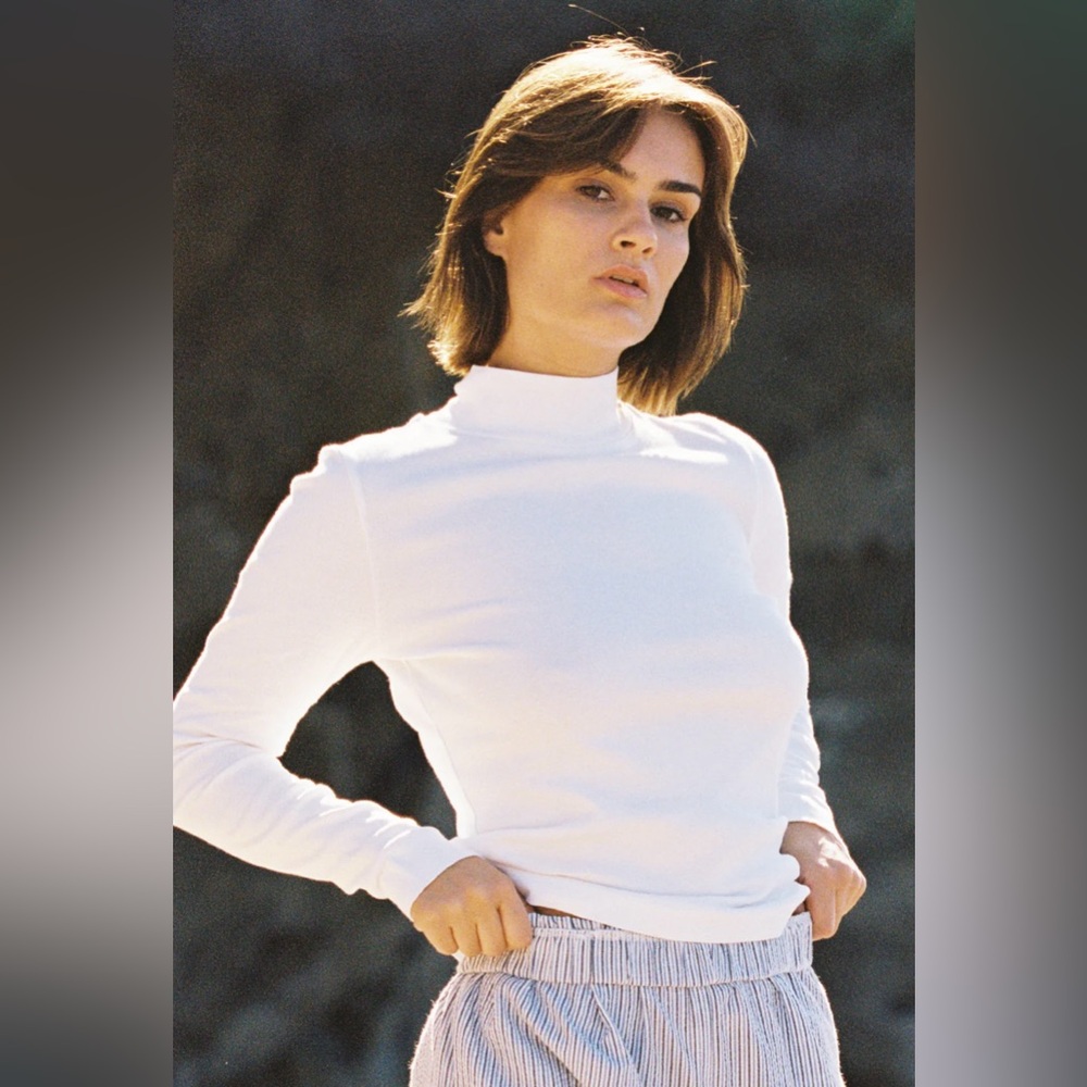 NWT La Relaxed 90’s Long Sleeve Mock Neck Tee Size XL